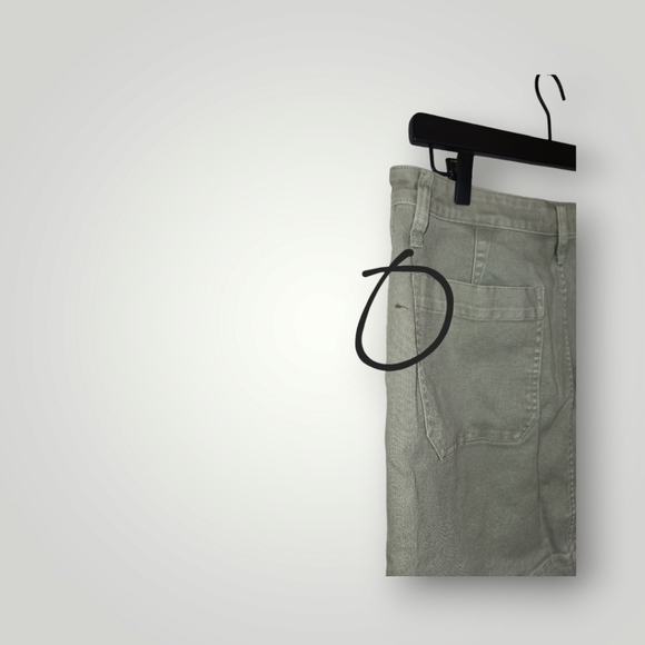 Madewell Emmett Straight Mini Skirt Sz 31 Frosted Green Stretchy Buttons - Picture 9 of 10